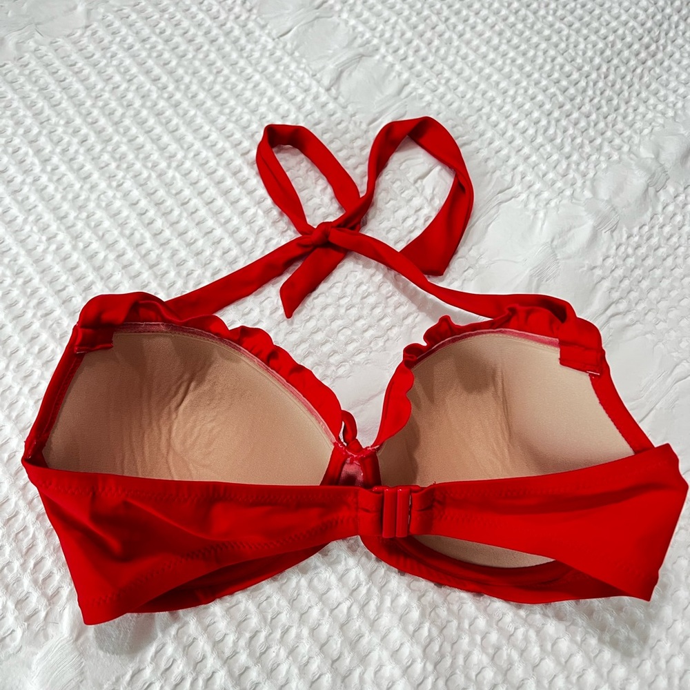 Assos Red Halter Bikini Top - Picture 2 of 7